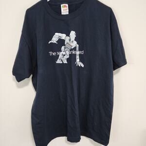 Microsoft Windows Server Unleashed T-Shirt Mens Size L Shirt Black Robot RARE